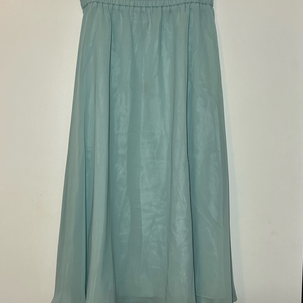 Chic Aqua Midi Skirt